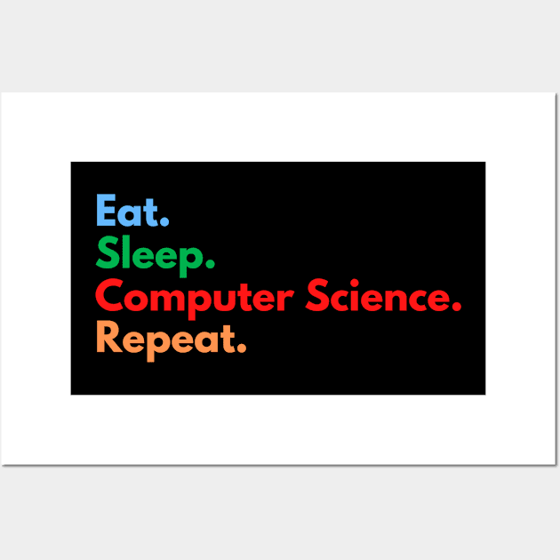 Eat. Sleep. Computer Science. Repeat. Wall Art by Eat Sleep Repeat